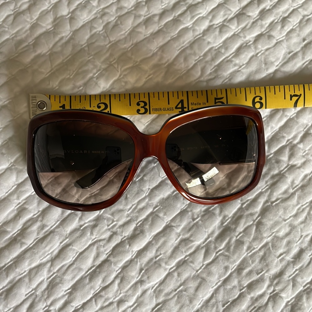Classy. Bulgari sunglasses with case.  tortoise with black